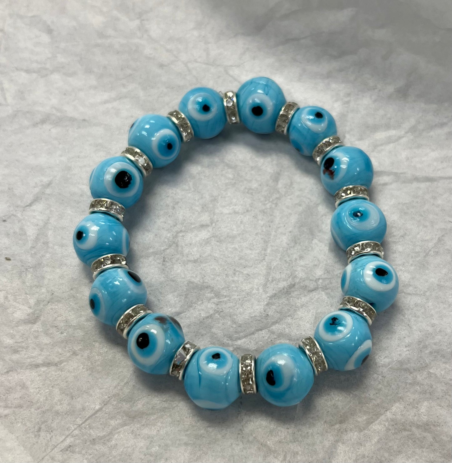 Larger Evil Eye Bracelet Glass