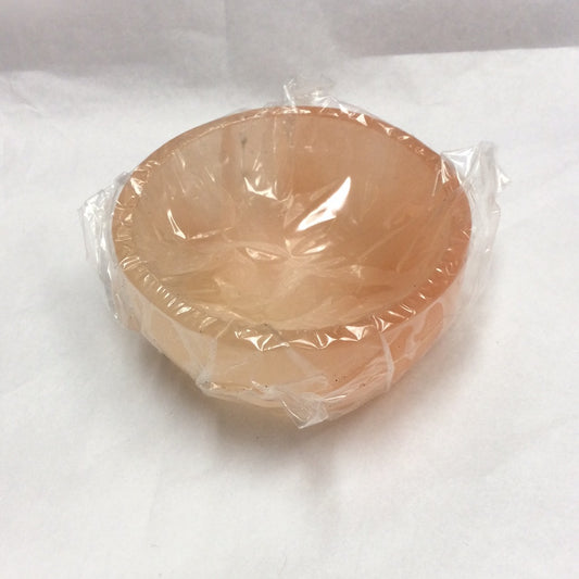 Peach Selenite Bowl