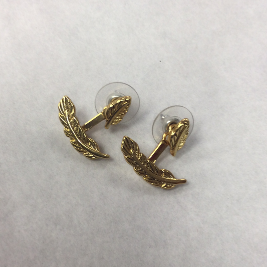 Gold Plated Feather studs