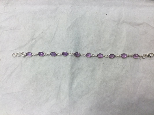 Silver Amethyst Bracelet