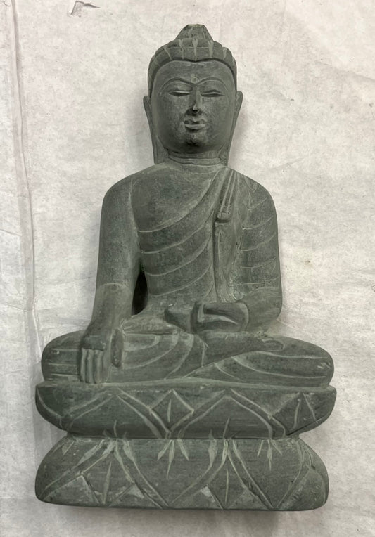 6" Grey Buddha Statue