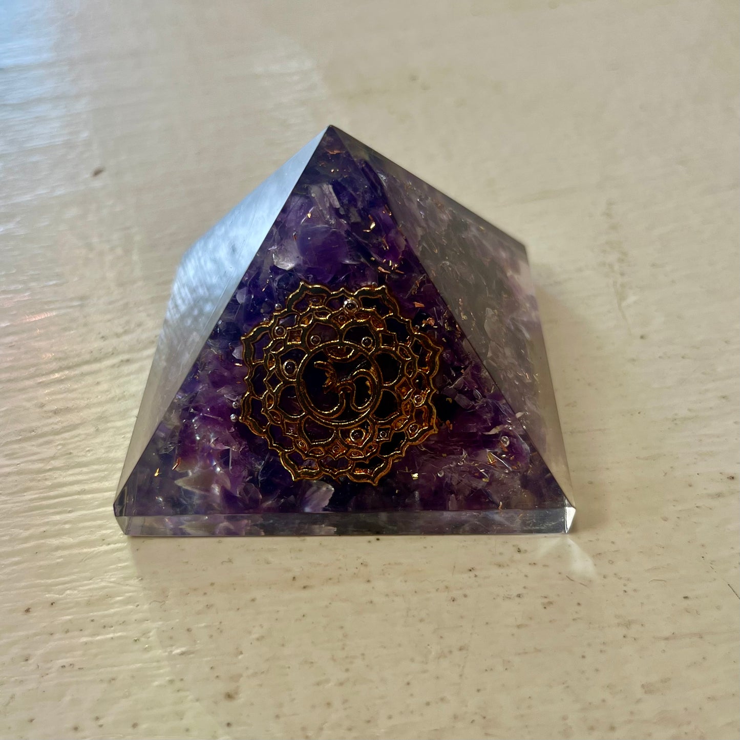 Amethyst Orgonite with OM Symbol