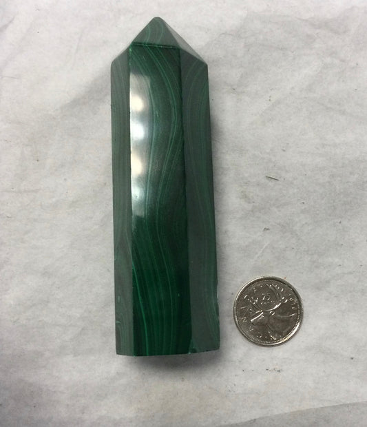 Malachite point, 4”