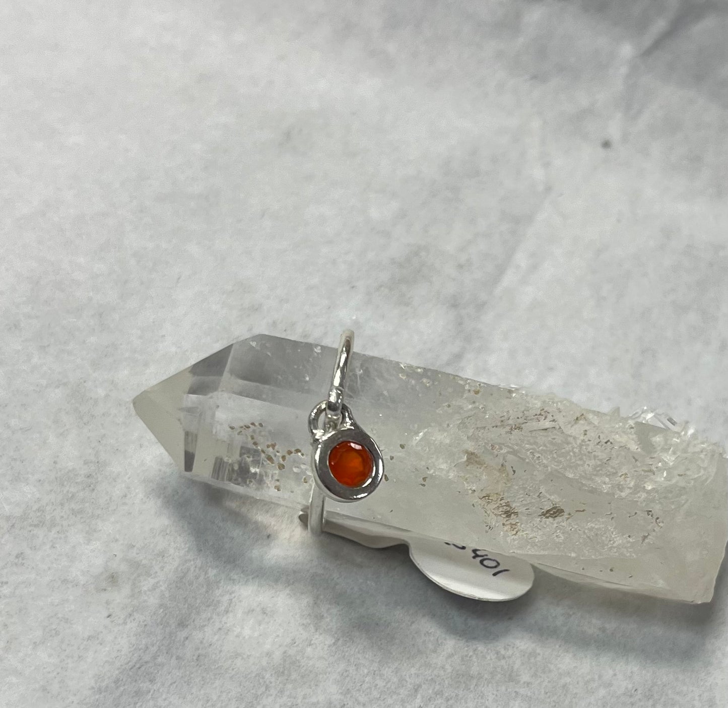 Silver Dangly Gemstone Ring