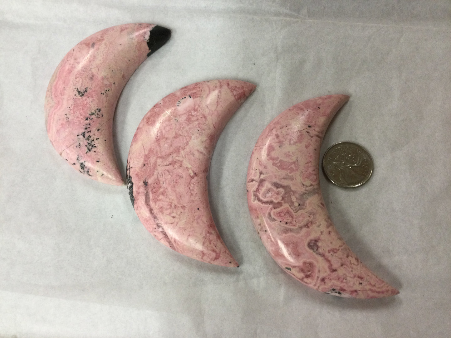 Rhodonite crescent moon