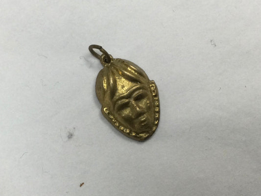 Brass Tribal Head Charm