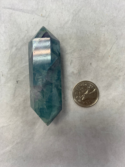 Blue Flourite Double Terminated Point 3"