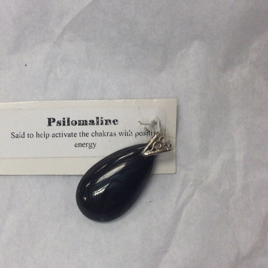 Psilomaline Drop Pendant