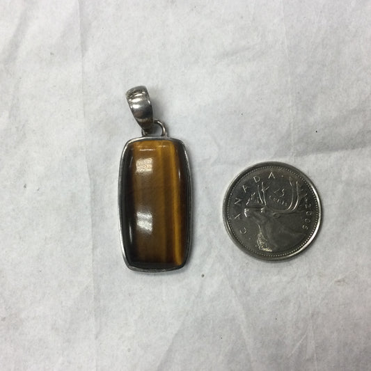 Golden Tiger’s Eye Rectangular Pendant