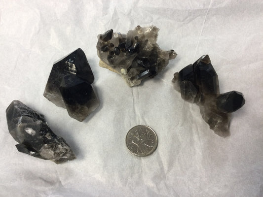 Dark Smokey Quartz Cluster