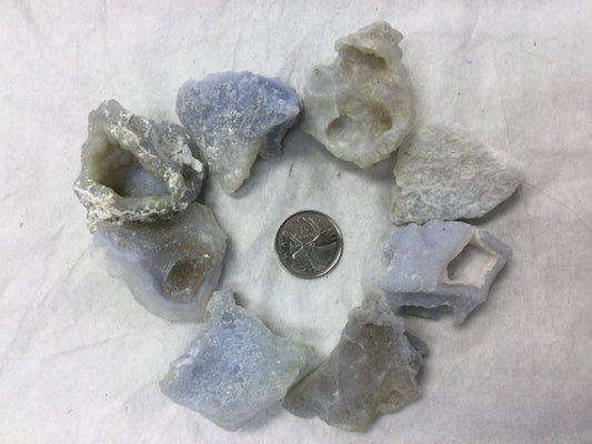 Rough Blue Chalcedony Clusters