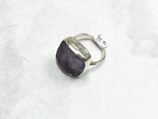 Rough Amethyst Ring - Size 9