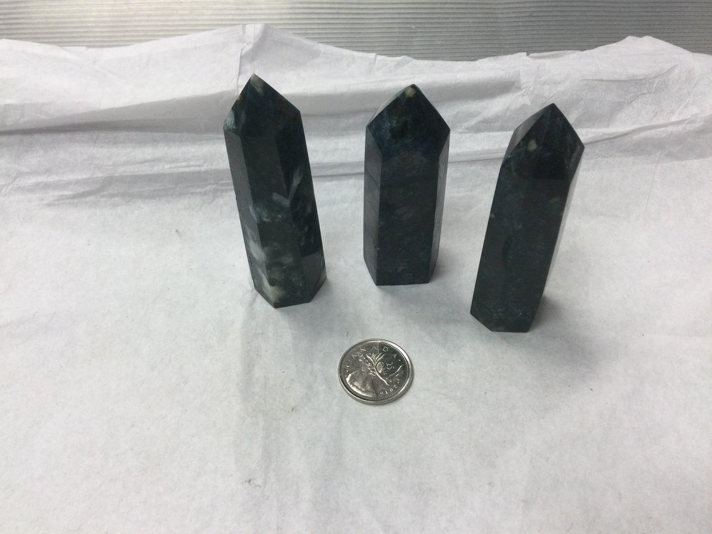 Blue kyanite points