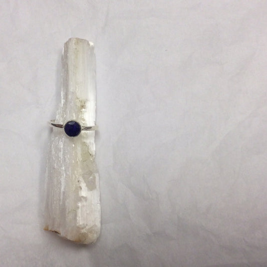 Iolite Ring Round Cut - Size 6