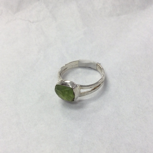 Peridot Rough Ring size 9