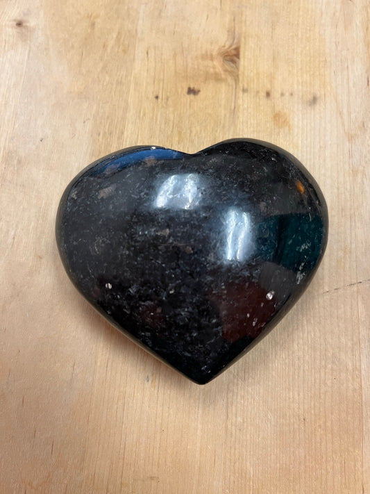 Nuummite Heart Approx. 4”