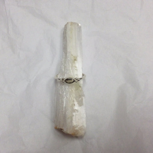 Smoky Quartz Ring Marquise Cut - Size 8