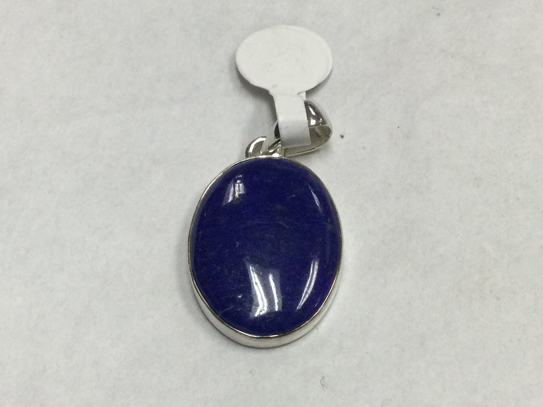 Oval Cut Lapis Lazuli Pendant