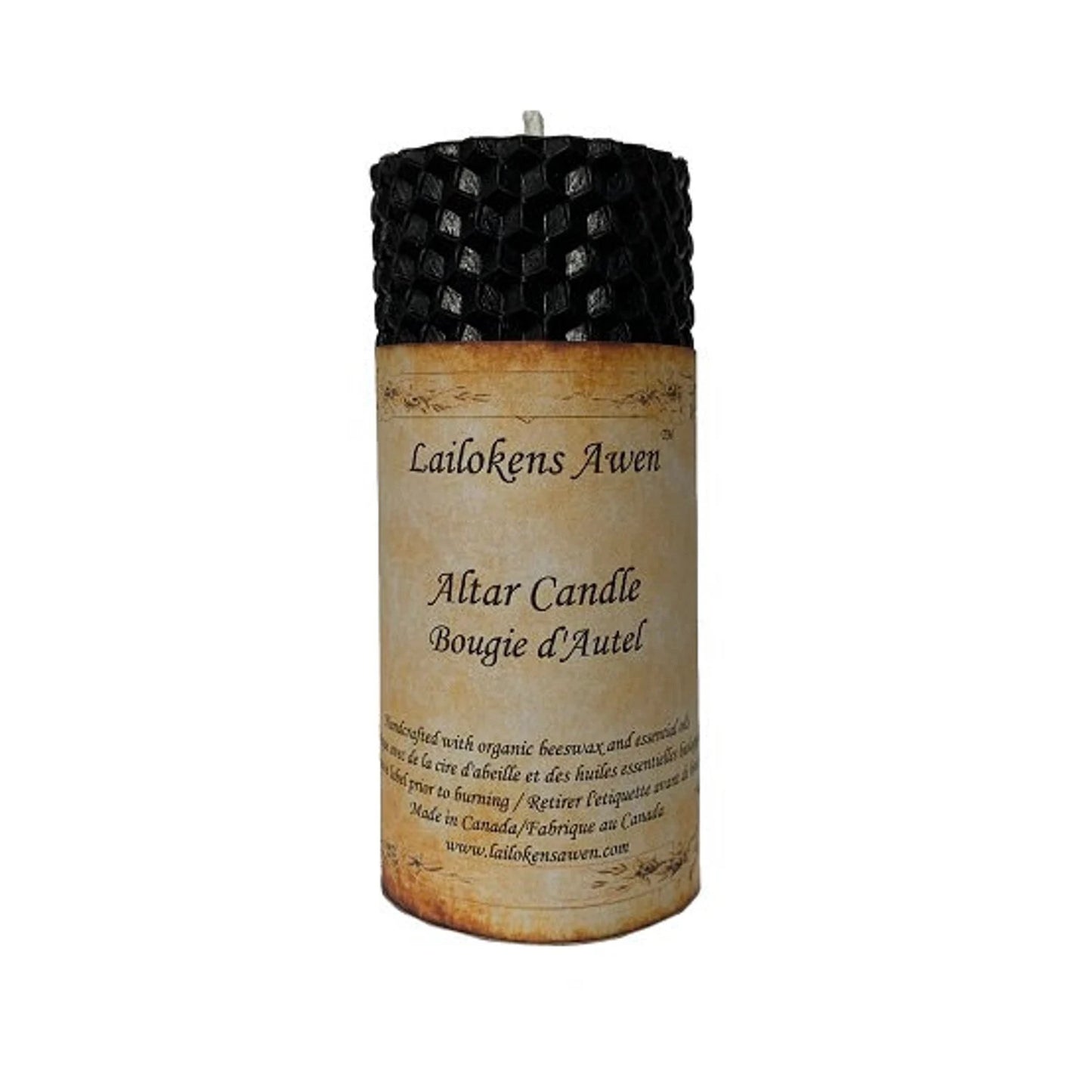 Lailokens Awen - Rolled Beeswax Altar Candle (Assorted)