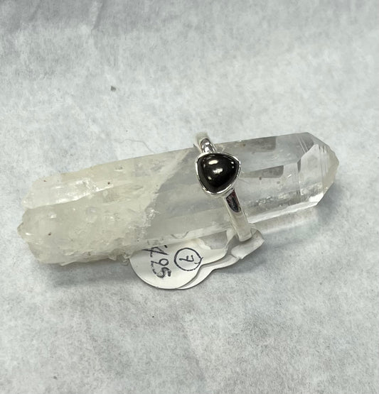 Rounded Triangle Shungite Ring