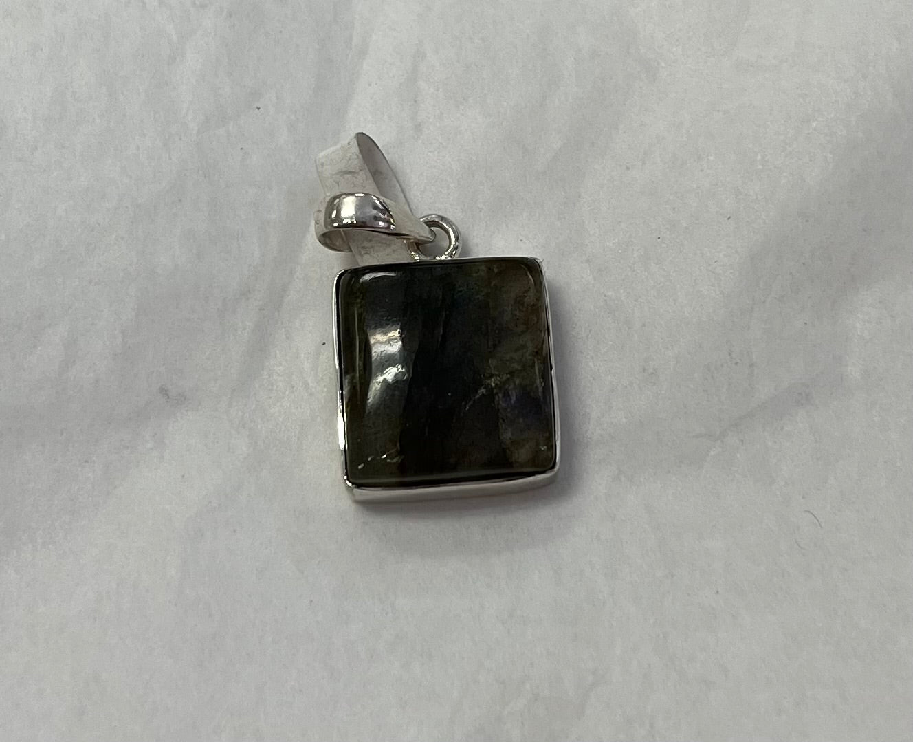 Small Square Labradorite Pendant