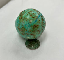 Load image into Gallery viewer, 2” Chrysocolla sphere (self-standing)

