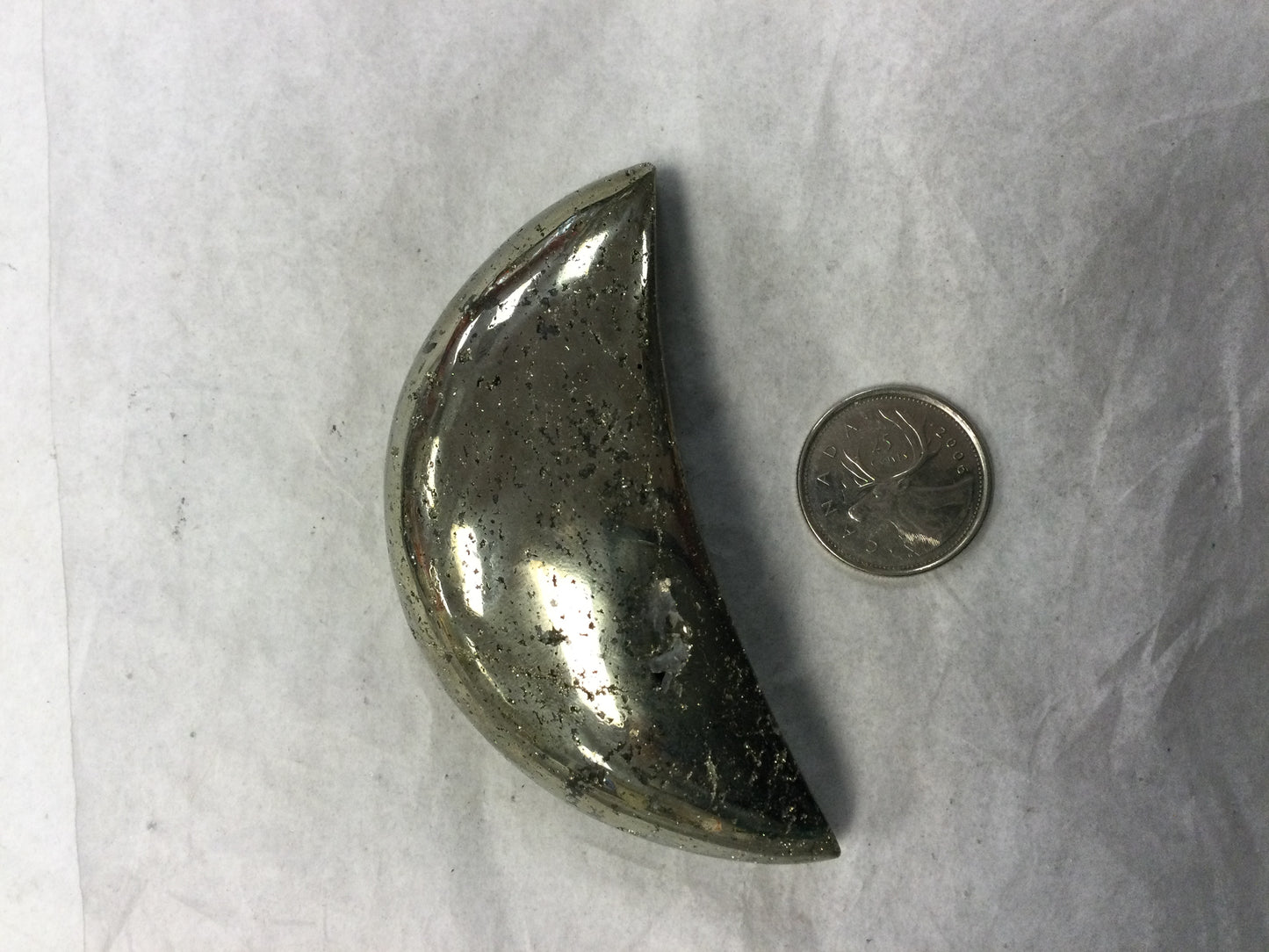 Pyrite Crescent Moon, 3.5”