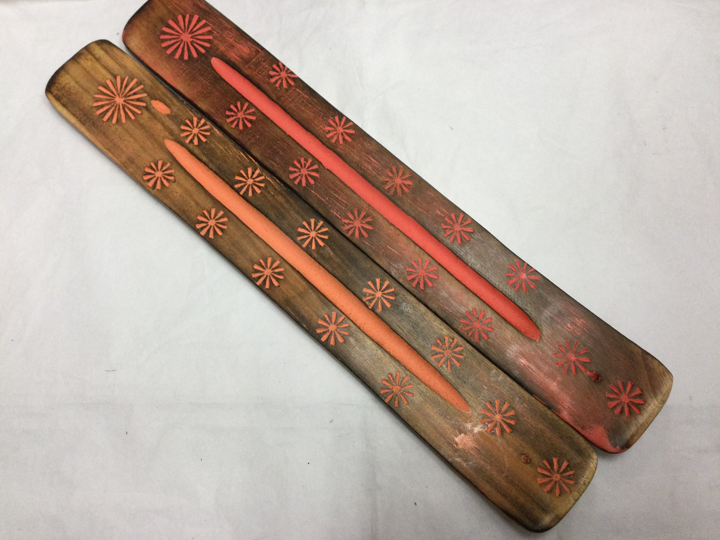 Wooden Rainbow Incense Holder (Various Colors)