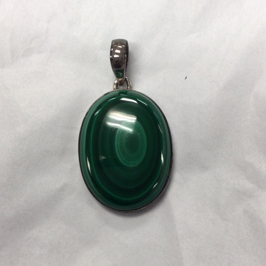 Malachite Large Oval Pendant