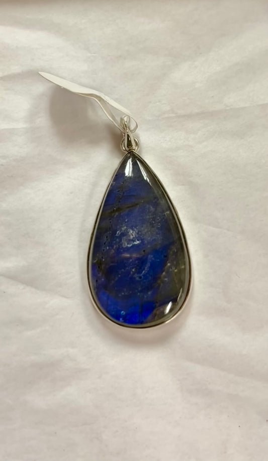 Large Teardrop Labradorite Pendant