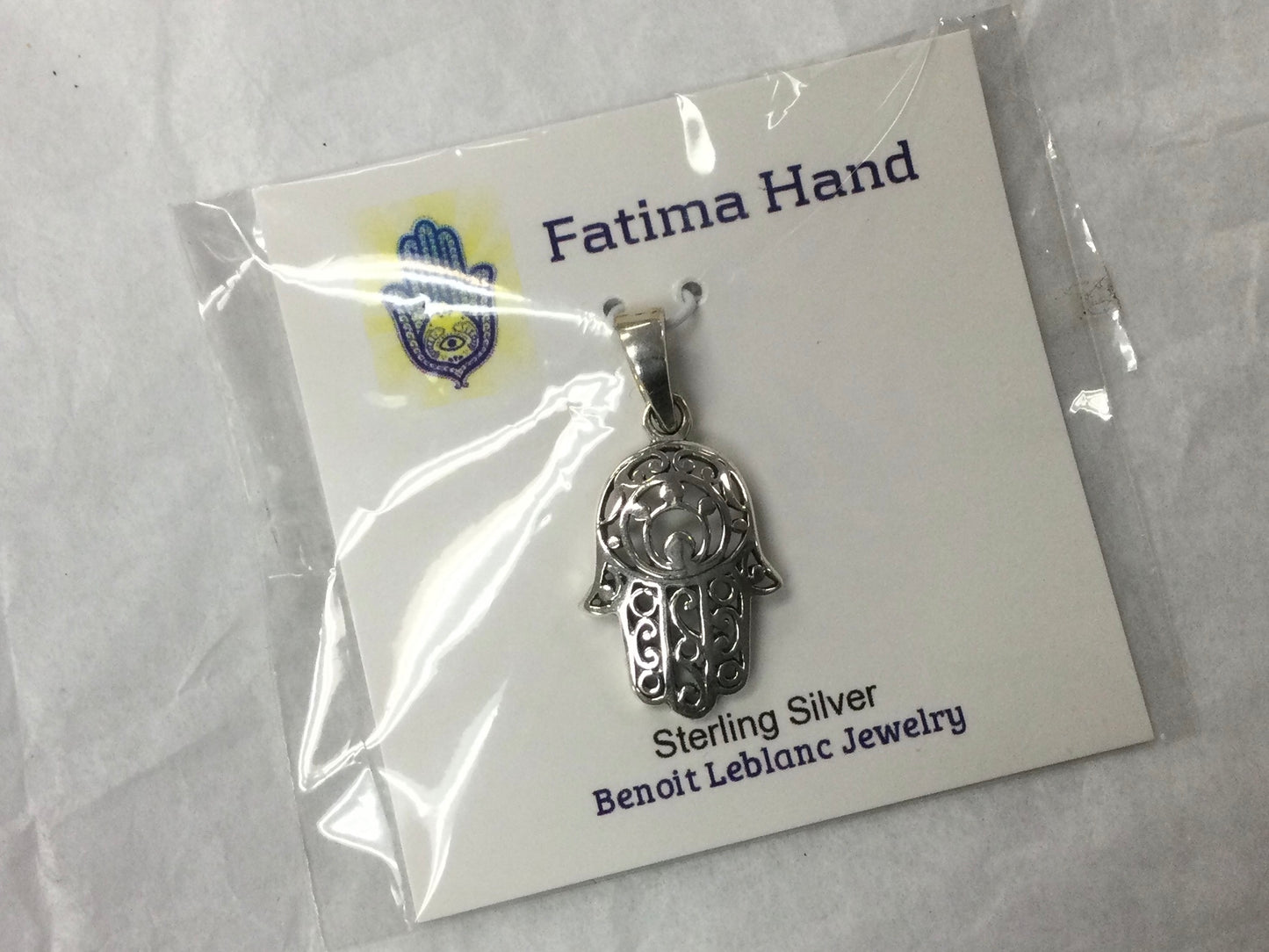 Silver Fatima Hand Pendant