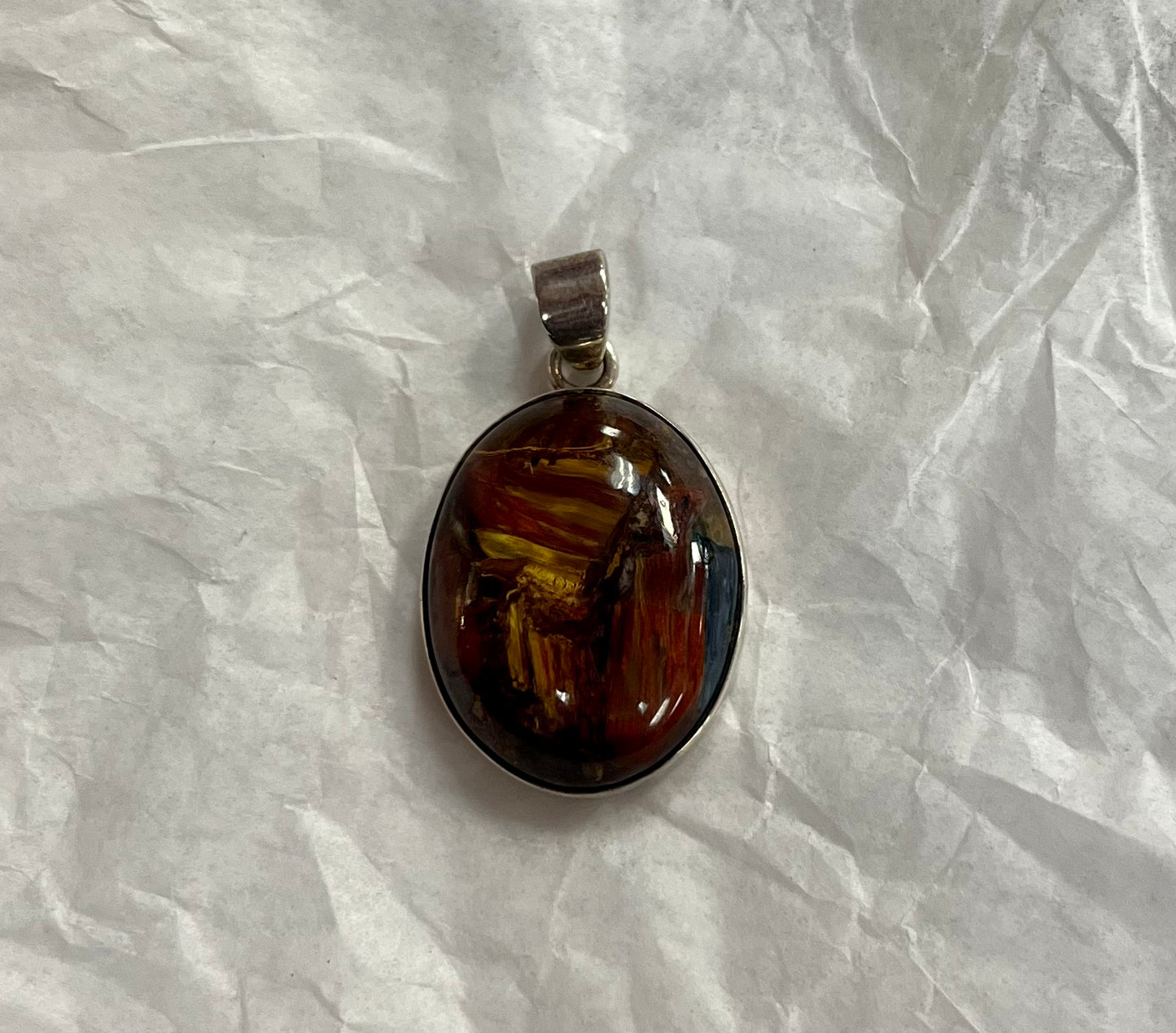 Pietersite Pendant Oval