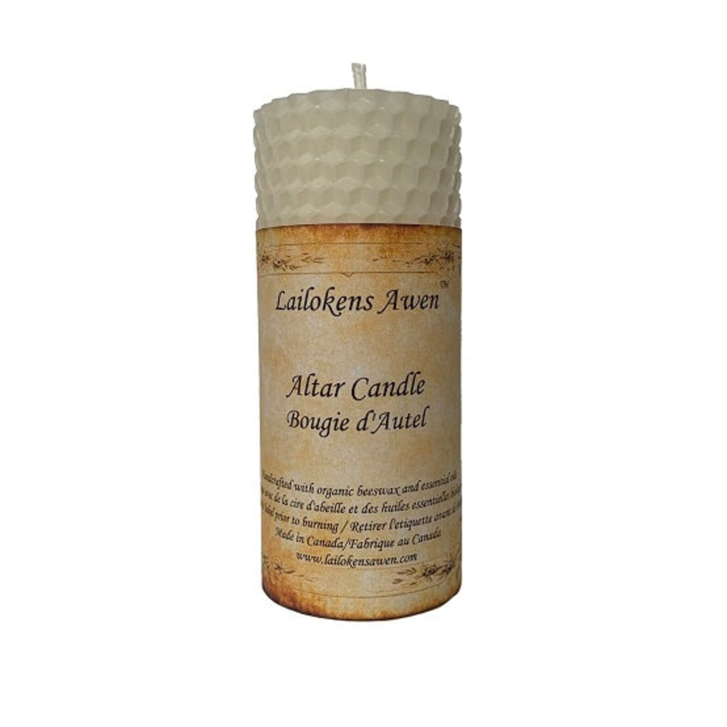 Lailokens Awen - Rolled Beeswax Altar Candle (Assorted)